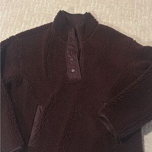 Athleta Women's Burgundy Teddy Jacket
